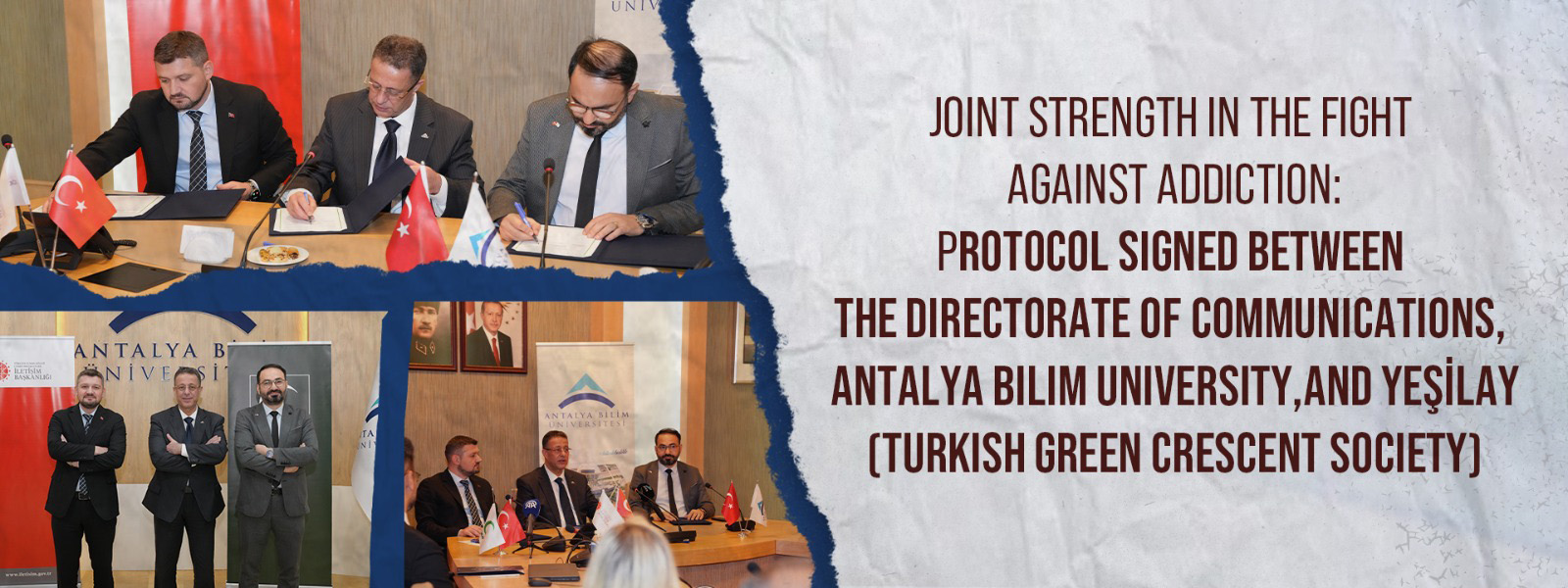 Joint Strength In The Fight Against Addiction Protocol Signed Between The Directorate Of Communications Antalya Bilim University And Yesilay