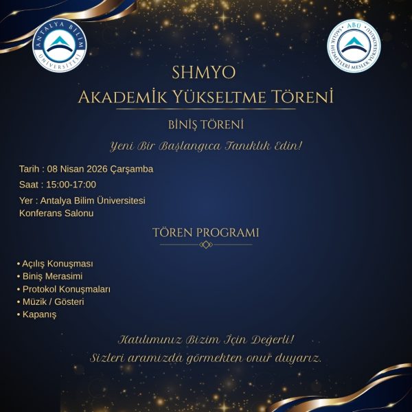 SHMYO Akademik Yükseltme Töreni