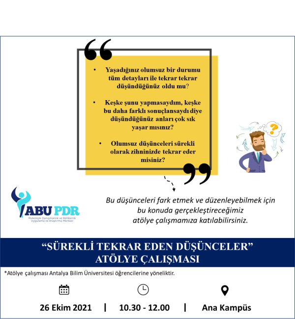 "Sürekli Tekrar Eden Düşünceler" Konulu Seminer