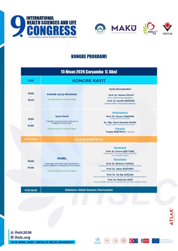9. Uluslararası Sağlık Bilimleri ve Yaşam Kongresi/9. INTERNATIONAL HEALTH SCIENCE AND LIFE CONGRESS (IHSLC 2026)
