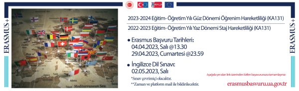 Erasmus Öğrenim ve Staj Hareketliliği Başvuruları Başladı!