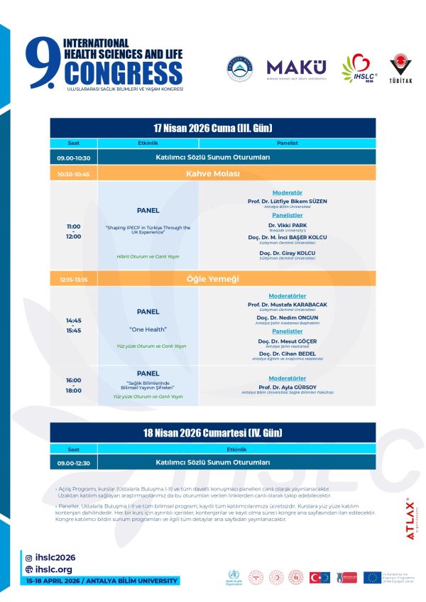 9. Uluslararası Sağlık Bilimleri ve Yaşam Kongresi/9. INTERNATIONAL HEALTH SCIENCE AND LIFE CONGRESS (IHSLC 2026)