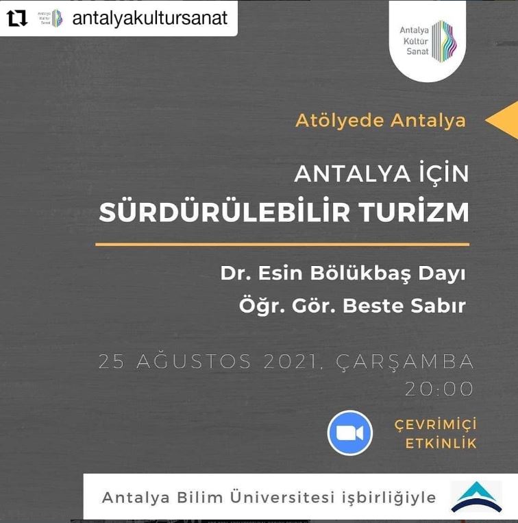 Antalya için Sürdürülebilir Turizm (25.08.2021)