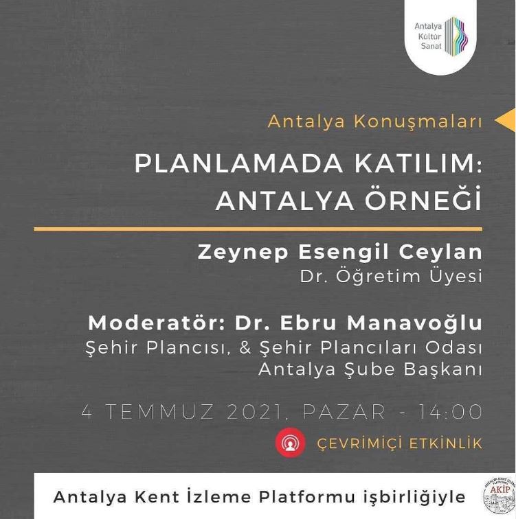 Planlamada Katılım - Antalya Örneği (04.07.2021)