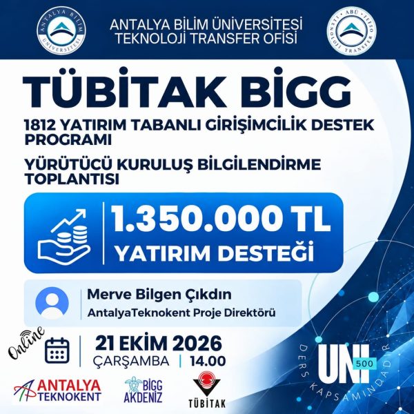 TÜBİTAK BİGG 1812 Bilgilendirme Toplantısı’na Davetlisiniz!