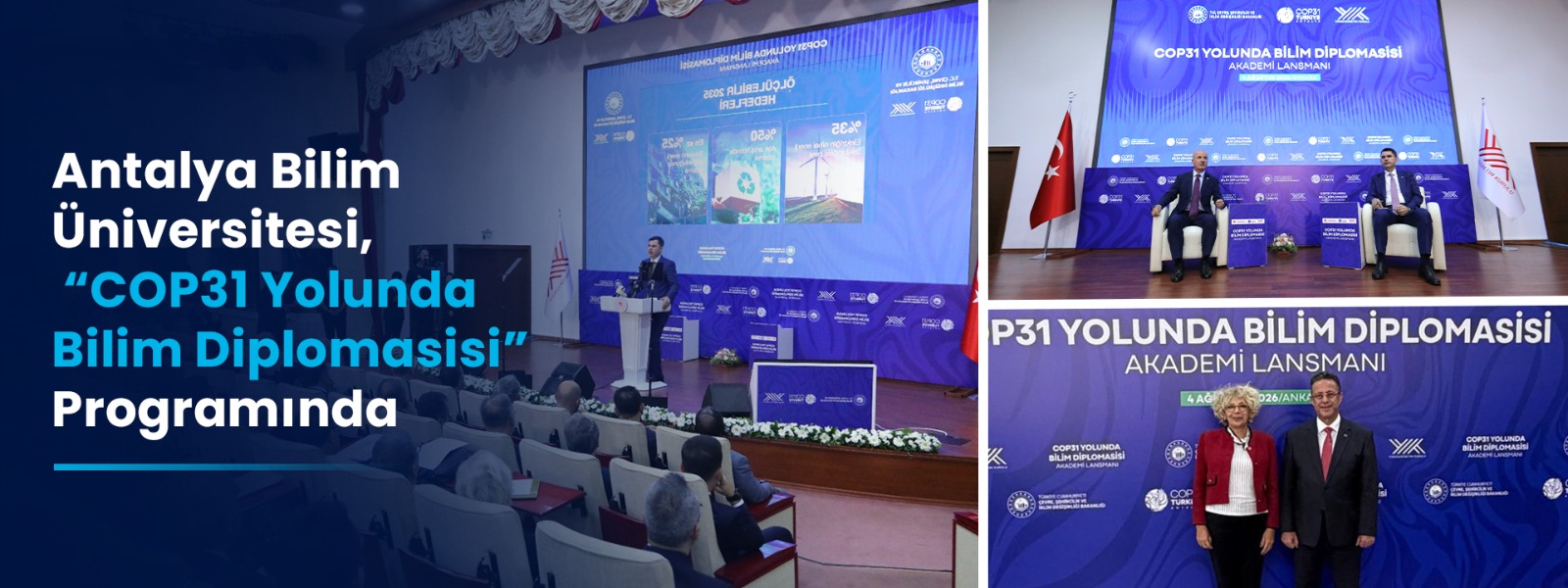 Antalya Bilim Üniversitesi  "COP31 Yolunda Bilim Diplomasisi " Programında